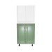 Soldat 60 cu 2 usi cu spatiu cuptor Zebra MDF verde drept